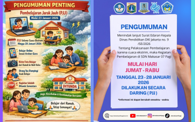 SDN Makasar 07 Pagi Melaksanakan Pembelajaran Jarak Jauh (PJJ) Mulai 23 Januari 2026